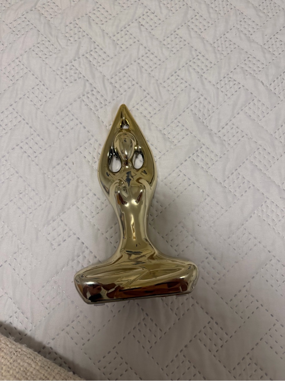 Gold Ceramic Accent Sculpture - Decorative Home Accent